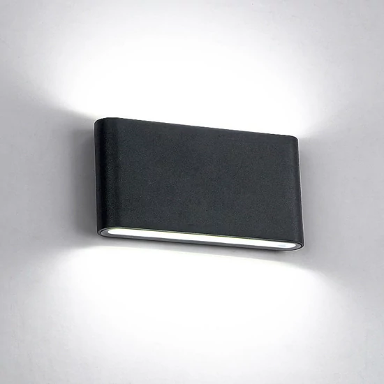 LED FALI LÁMPA 2X6W KEREKÍTETT 4000K FEKETE