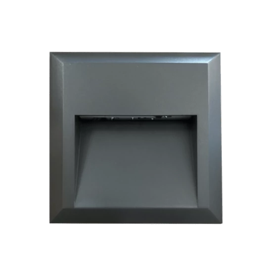 GRF52 LED KÜLTÉRI HOMLOKZATI LÁMPA 1.5W 4000K IP65 SÖTÉT SZÜRKE