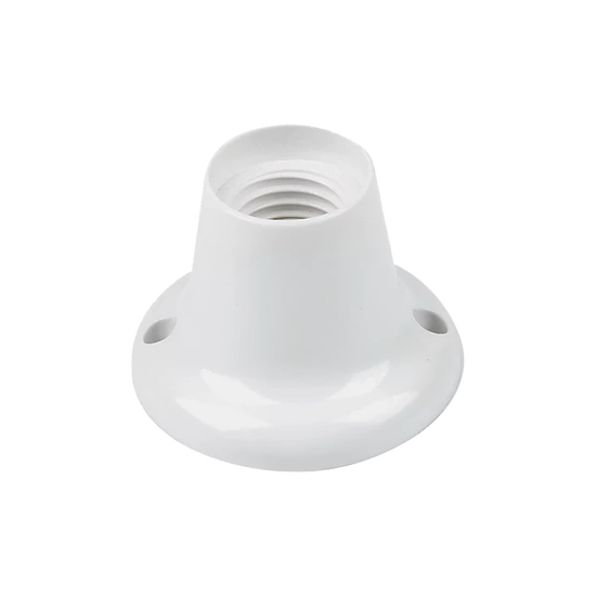 LAMP HOLDER STRAIGHT WALL MOUNT E27 WHITE