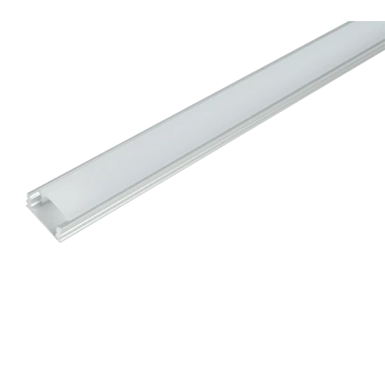 ELM718/1 ALUMINIUM PROFIL LED SZALAGHOZ, MATT TAKARÓPROFIL, FELÜLETRE SZERELHETŐ 2M