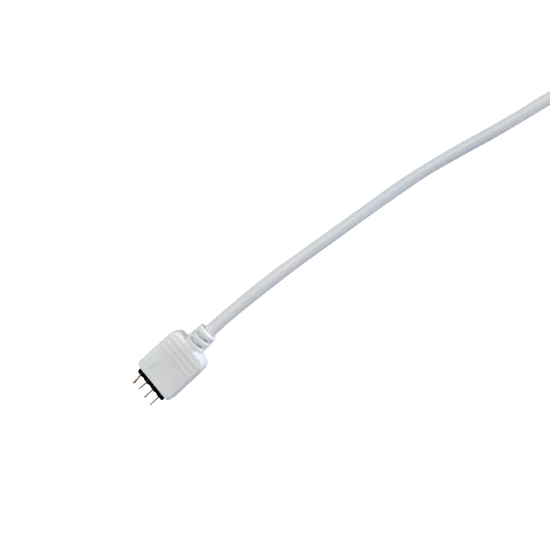 4PIN CSATLAKOZÓ 20 CM-ES KÁBELLEL, NŐ, FEHÉR