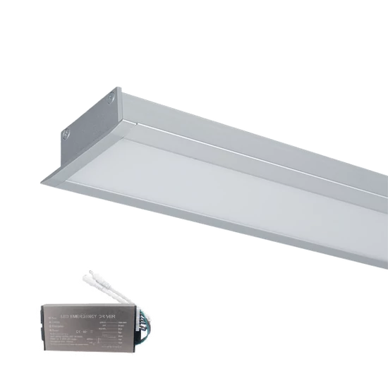 LED PROFIL SÜLLYESZTETT SZERELÉSŰ S48 12W 4000K 600MM SZÜRKE+SÜRGŐSSÉGI KÉSZLETTEL