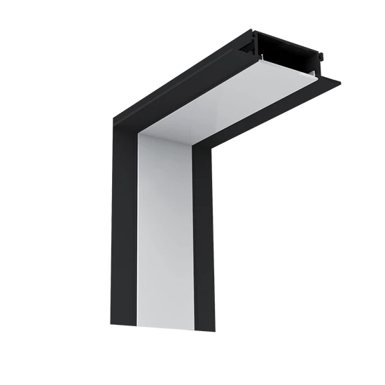 BELSŐ SAROKELEM S48 LED PROFILHOZ FEKETE SÜLLYESZTETT 