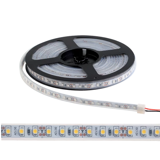 LED SZALAG LED600 3528 12V DC IP65 120PCS/1M HIDEG FEHÉR