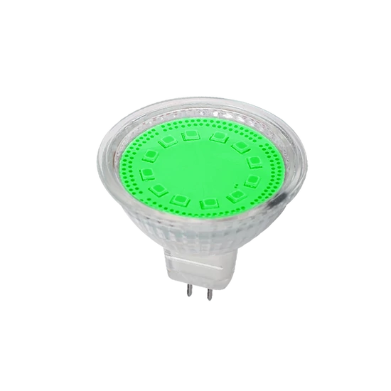 LED LÁMPA MR16 SMD2835 3W G5,3 12V 3000K ZÖLD