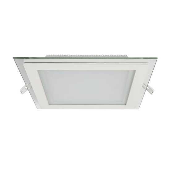 LED PANEL ÜVEG SZÖGLETES 18W 2700K