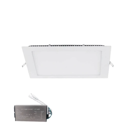 LED PANEL SZÖGLETES 12W 6400K SÜLLYESZTETT SZERELÉSŰ +SÜRGŐSSÉGI KÉSZLETTEL