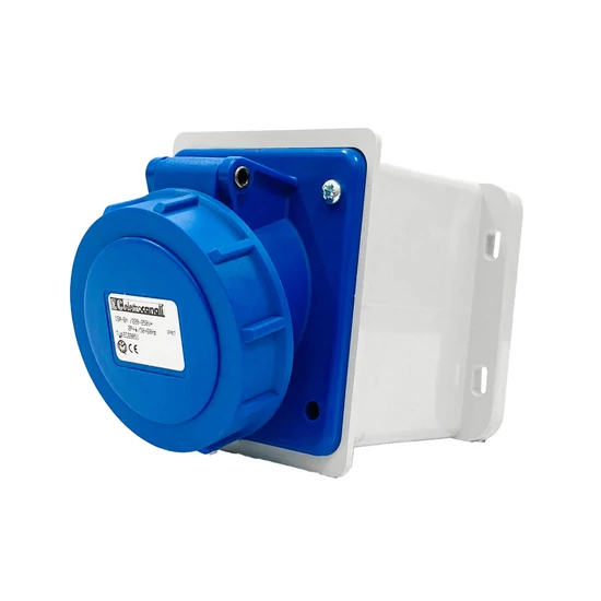 EC690 WALL MOUNT. SOCKET 32A IP67 1P+N+E 220-240V
