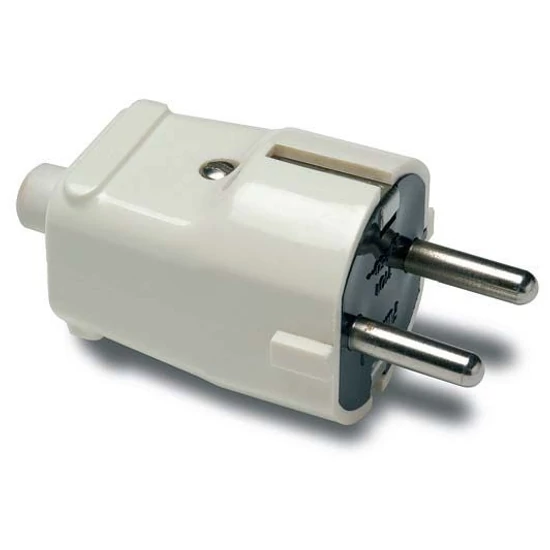 Földelt dugvilla fehér, 16A-250V