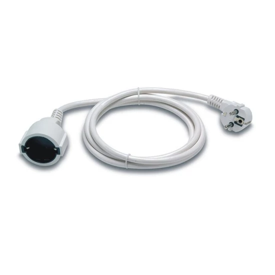 Szerelt  hosszabbító  3m-es, 3x1,5mm2 16A fehér