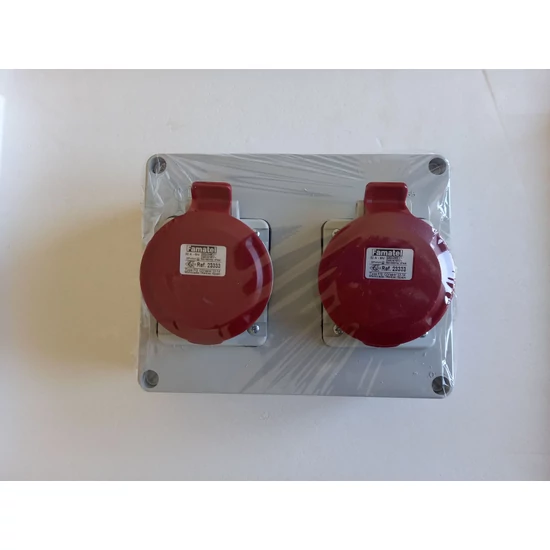 Szerelt ipari doboz 3074 + 2db 5P 32A ipari, IP44