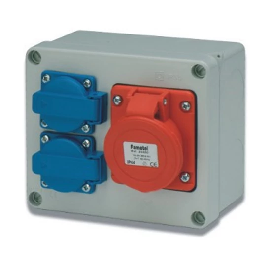 Szerelt doboz 2db HT + 1db 5P 32A