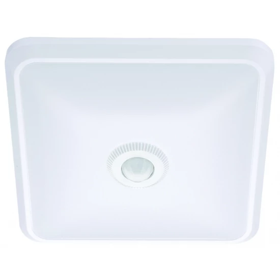 LED lámpa négyzet 12W IP20 alkony+mozgásérzékelős