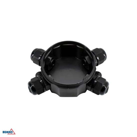 Kötődoboz+4db tömsz. 68x40mm/kerek/ IP66 BEMKO