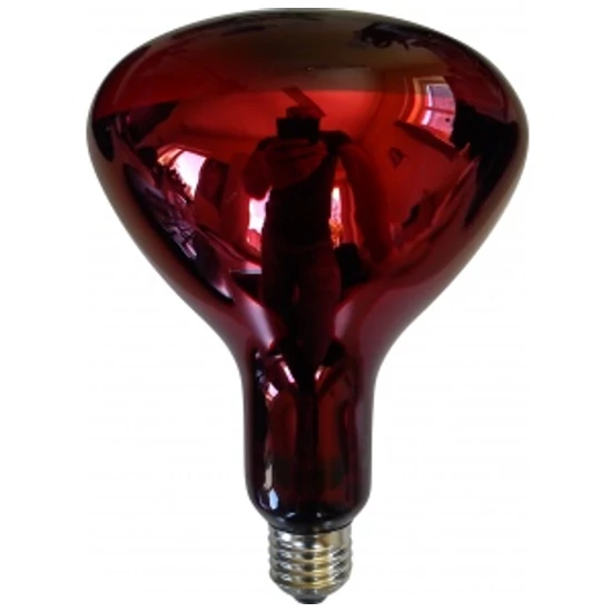 Infra izzó R125RB 175W E27  vörös Helios