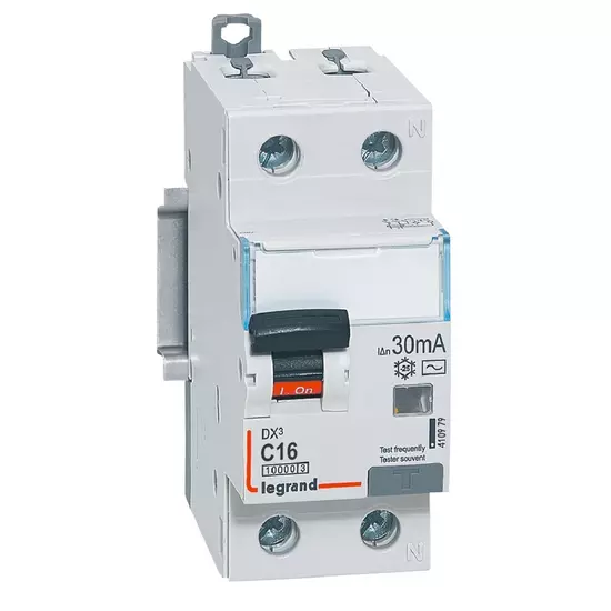 DX3 1P+N kombinált áram-védőkapcsoló C16 10000A / 10kA 30MA AC típus