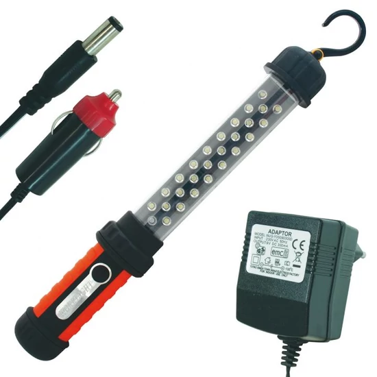 LED-es szerelőlámpa, 27 LED, akku WL 27A