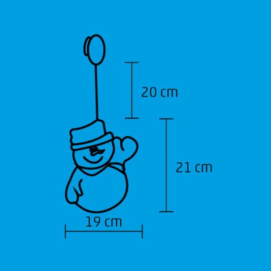 LED-es ablakdísz, hóember KID 312