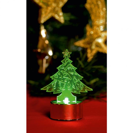 LED-es mécses dekoráció, fenyőfa