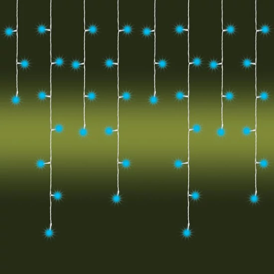 LED-es jégcsap fényfüggöny, 8 programos, 10m, IP44, 230V