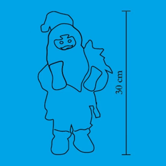 Táncoló, zenélő Mikulás, piros nadrág, 30 cm KDD 32