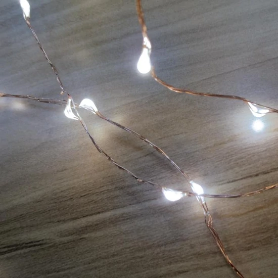 Micro LED-es fényfüzér, 80 LED, hidegfehér, kültéri ML 80/WH