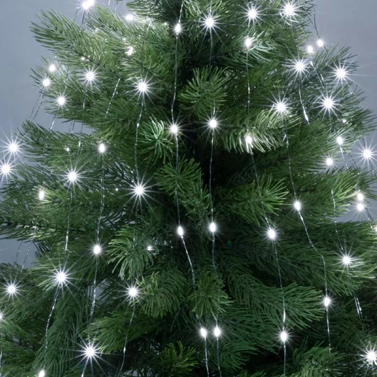 Micro LED-es fényfüzér-köteg,  10 füzér / 20 LED, hidegfehér, kültéri kivitel ML 200/WH
