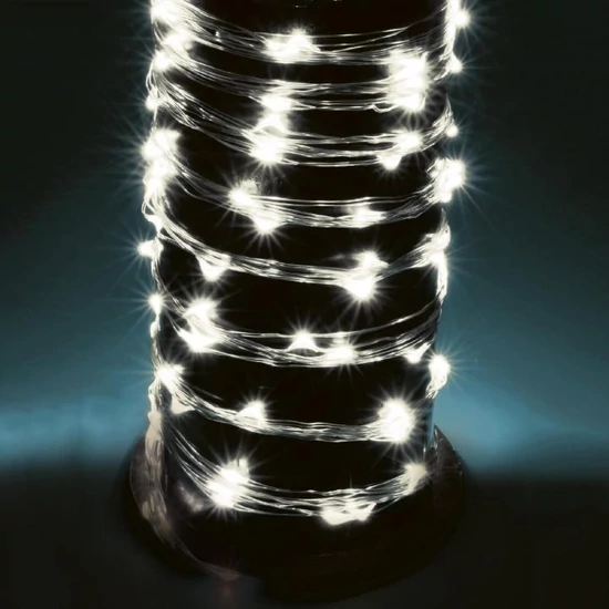 Micro LED-es fényfüzér-köteg,  10 füzér / 20 LED, hidegfehér, kültéri kivitel ML 200/WH