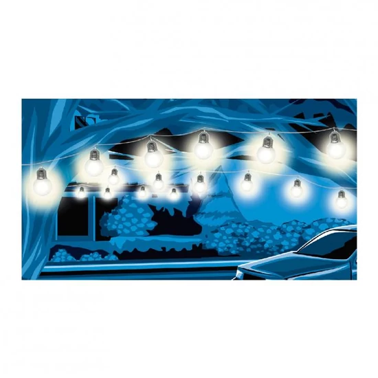 LED-es villanykörte fényfüzér, 20 LED, melegfehér LP 20/WW
