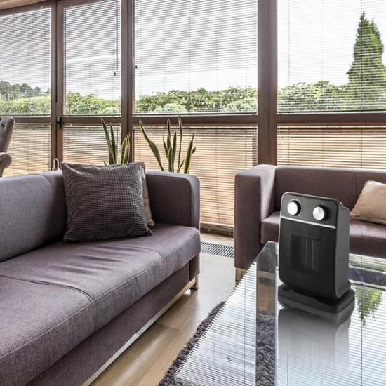Home KF 29 álló elektromos kerámia fűtőtest, 900W/1800W, oszcillálás,  mechanikus termosztát, fekete FK 29