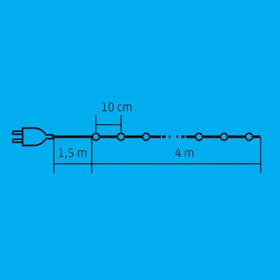 Színes 40db-os kar.füzér KIL 40C/M