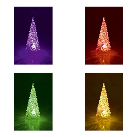 LED-es asztali dísz, fenyőfa CDM 12