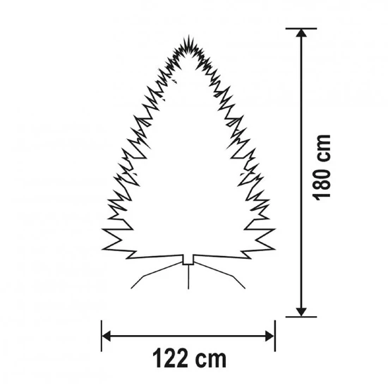 Műfenyő H180 cm D122 cm KMF 4/180