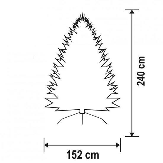 Műfenyő H240 cm D152 cm KMF 4/240