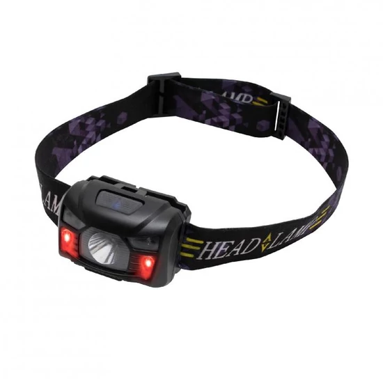 LED-es, tölthető fejlámpa, PIR, 100 lumen HLP 7RP