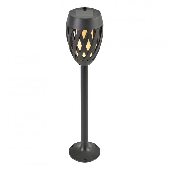 Home MX 200 napelemes kerti fáklya, 12 LED, automatikus, napelem és töltő, időjárásálló MX 200