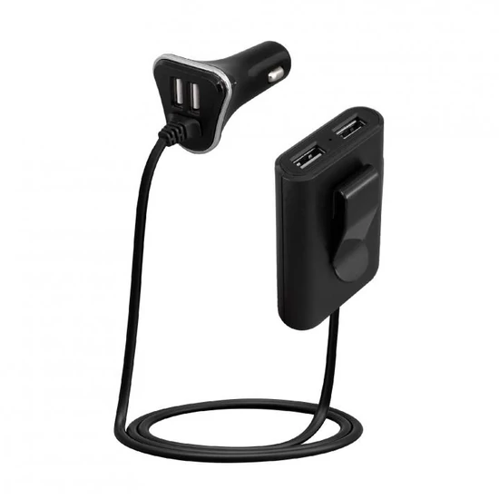 Autós USB gyorstöltő, 4x2,4A SAU 96