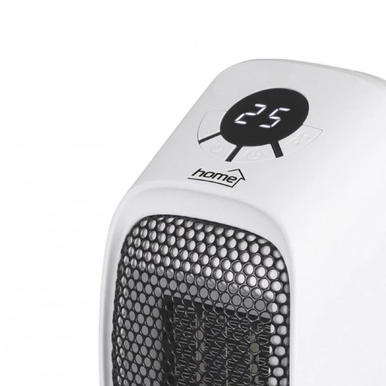 Home FKH 400 hordozható elektromos mini kerámia fűtőtest, 400W, elektronikus termosztát, fehér FKH 400