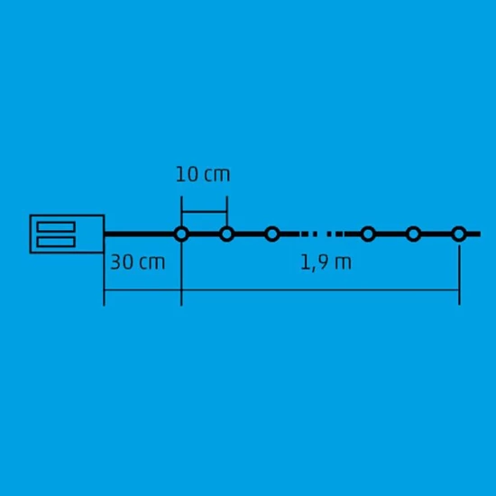Mikro LED-es fényfüzérek, 20 LED, 4-féle figura ML 23/WW