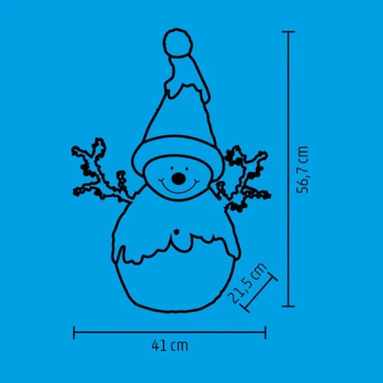 LED-es kerámia figura, Hóember KDC 29