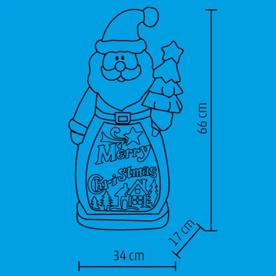LED-es kerámia figura Mikulás KDC 48