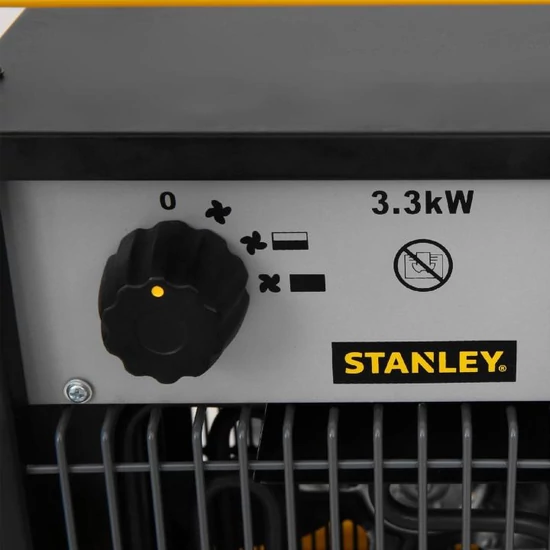 Stanley ST-033-240-E hordozható elektromos ventilátoros ipari fűtőtest, 1650W/3300W, IPX4 védelem ST-033-240-E