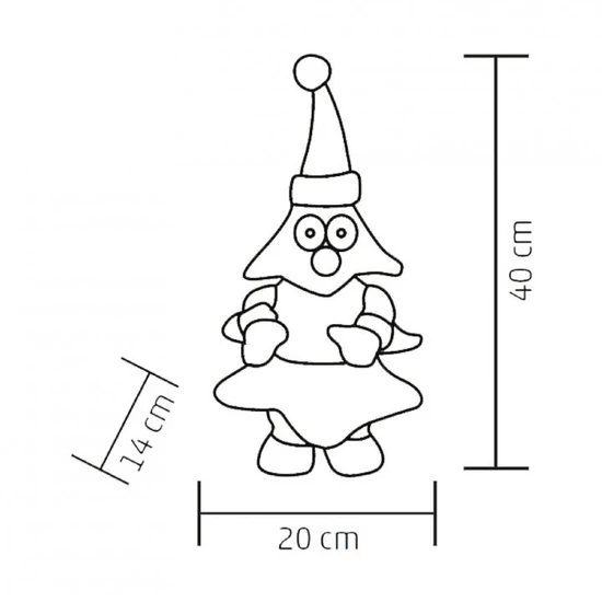Éneklő, táncoló fenyő, 38 cm KDD 39