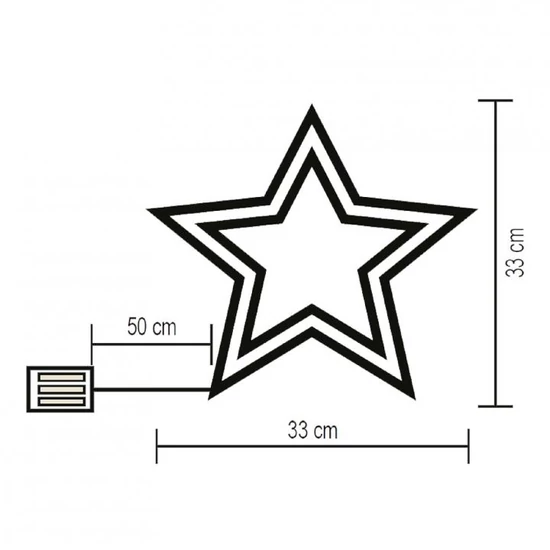 Home KID 503 B/M csillag ablakdísz, 35 db színes LED, 3 funkció, kapcsolható KID 503 B/M