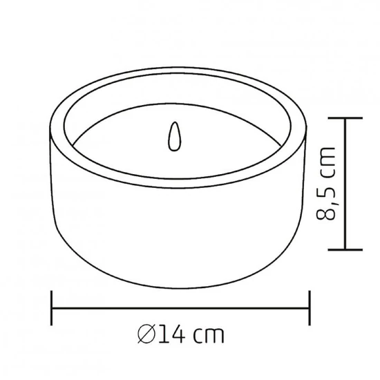 LED-es kő-mécses, 1 LED, Ø14,5x10,5 cm CDL 14