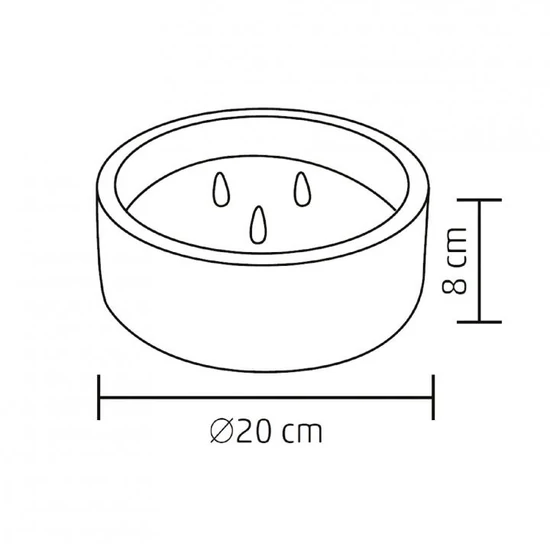 LED-es kő-mécses, 3 LED, Ø20x8 cm CDL 20
