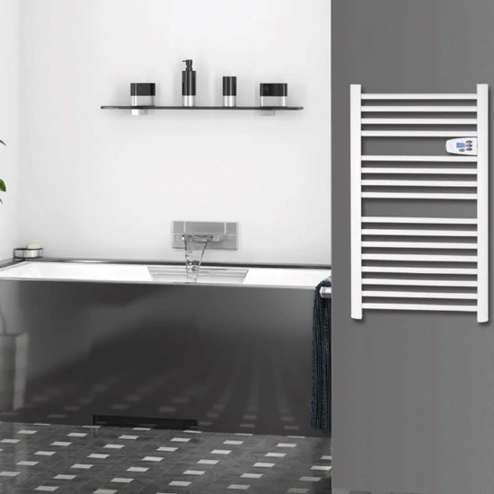 Home FKTW 501 fali elektromos törölközőszárító, 500W, LCD, fehér FKTW 501