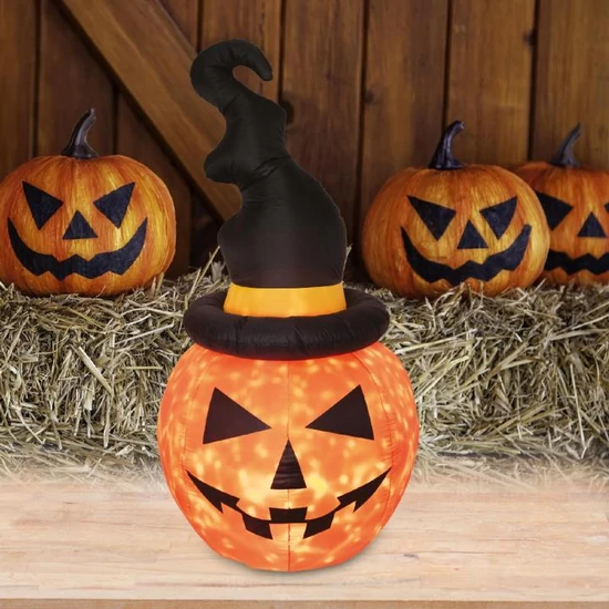 Felfújható Halloween tök, 180 cm, belső LED projektorral KD 180 T