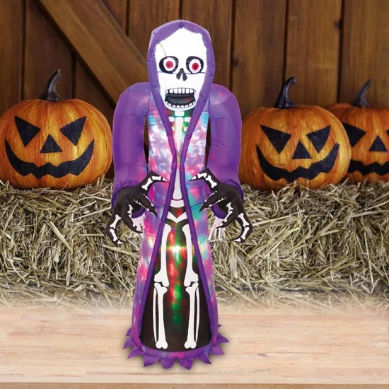 Felfújható Halloween csontváz, 150 cm, belső LED projektorral KD 150 CS