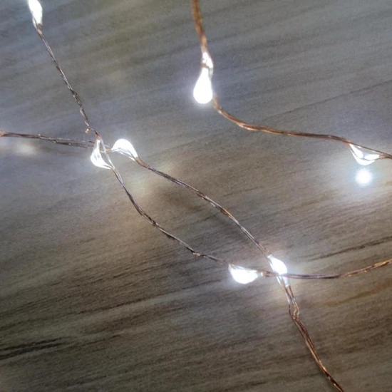 Micro LED-es fényfüzér, 160 LED, hidegfehér, kültéri ML 160/WH